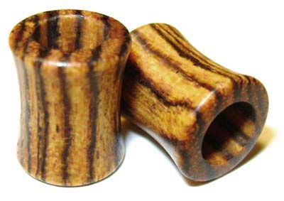 0000g 0000 G Gauge 11.68mm Organic Bocote Double Flared Exotic Wood Tunnels