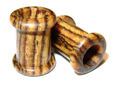 0000g 0000 G Gauge 11.68mm Organic Bocote Double Top Hat Exotic Wood Tunnels