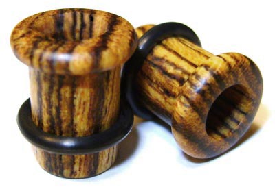 0000g 0000 G Gauge 11.68mm Organic Bocote Single Top Hat Exotic Wood Tunnels