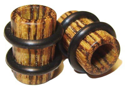 0000g 0000 G Gauge 11.68mm Organic Bocote O-Ring Straight Exotic Wood Tunnels