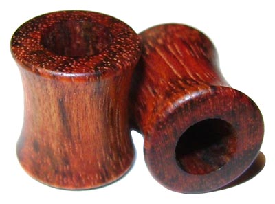 0000g Gauge 11.68mm Organic Chechen Double Flared Exotic Wood Tunnels