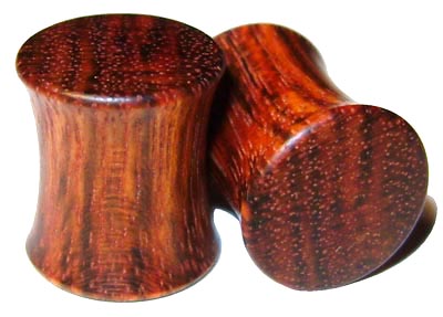 0000g Gauge 11.68mm Organic Chechen Double Flared Exotic Wood Plugs