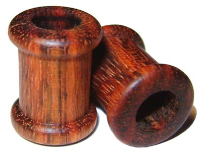 0000g Gauge 11.68mm Organic Chechen Double Top Hat Exotic Wood Tunnels