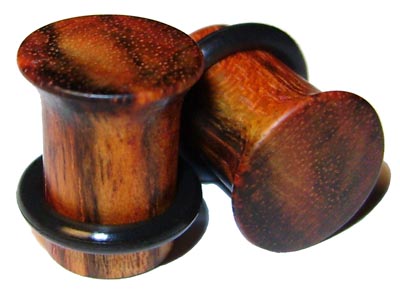0000g Gauge 11.68mm Organic Chechen Single Flared Exotic Wood Plugs