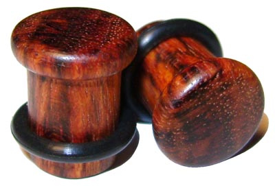 0000g Gauge 11.68mm Organic Chechen Single Top Hat Exotic Wood Plugs