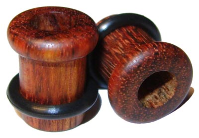 0000g Gauge 11.68mm Organic Chechen Single Top Hat Exotic Wood Tunnels