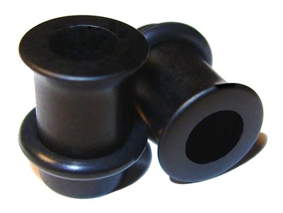 0000g Gauge 11.68mm Organic Ebony Single Flared Exotic Wood Tunnels