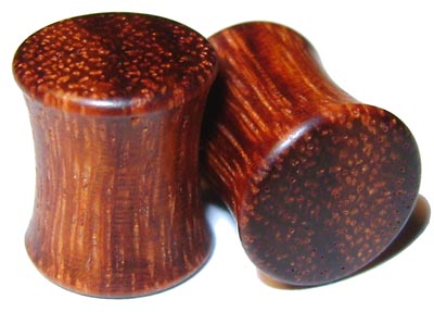0000g 0000 G Gauge 11.68mm Organic Granadillo Double Flared Exotic Wood Plugs