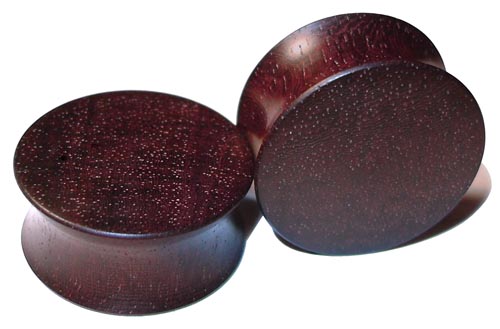 0000g Gauge 11.68mm Organic Katalox Double Flared Exotic Wood Plugs