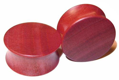 3/4" Inch 19mm Organic Pink Ivory Double Flared Exotic Wood Plugs