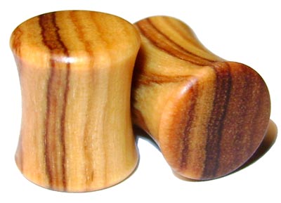 0000g 0000 G Gauge 11.68mm Organic Olivewood Double Flared Exotic Wood Plugs