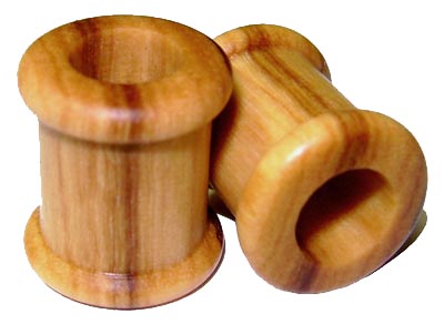 0000g 0000 G Gauge 11.68mm Organic Olivewood Double Top Hat Exotic Wood Tunnels