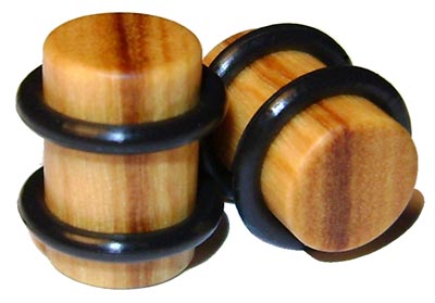 0000g 0000 G Gauge 11.68mm Organic Olivewood O-Ring Straight Exotic Wood Plugs