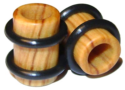 0000g 0000 G Gauge 11.68mm Organic Olivewood O-Ring Straight Exotic Wood Tunnels