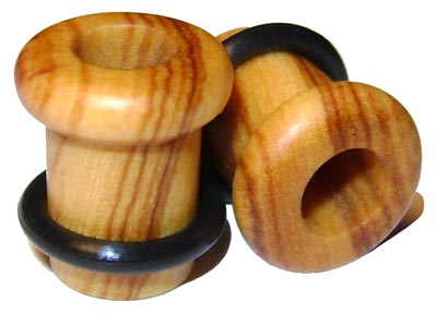 0000g 0000 G Gauge 11.68mm Organic Olivewood Single Top Hat Exotic Wood Tunnels