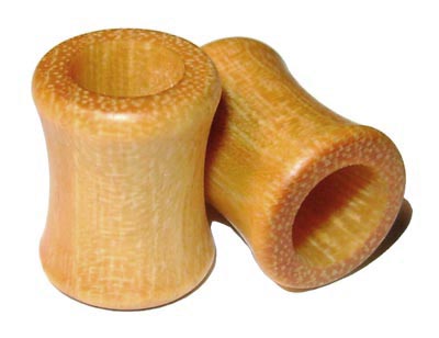 0000g Gauge 11.68mm Organic Osage Orange Double Flared Exotic Wood Tunnels