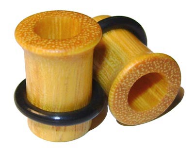 0000g Gauge 11.68mm Organic Osage Orange Single Flared Exotic Wood Tunnels