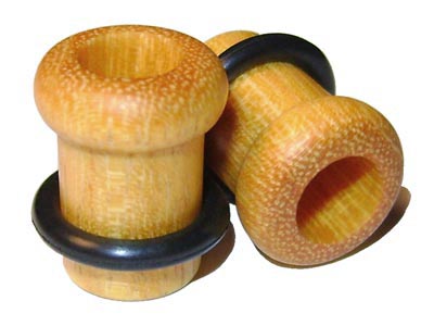 0000g Gauge 11.68mm Organic Osage Orange Single Top Hat Exotic Wood Tunnels