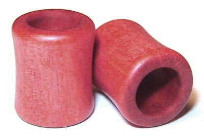 0000g Gauge 11.68mm Organic Pink Ivory Double Flared Exotic Wood Tunnels