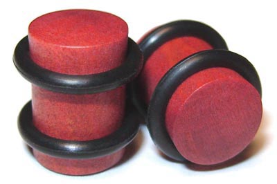 0000g Gauge 11.68mm Organic Pink Ivory O-Ring Straight Exotic Wood Plugs