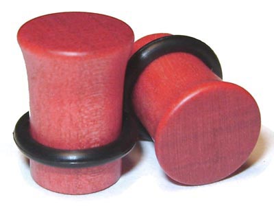 0000g Gauge 11.68mm Organic Pink Ivory Single Flared Exotic Wood Plugs