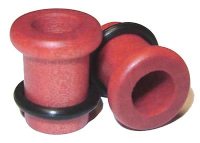 0000g Gauge 11.68mm Organic Pink Ivory Single Top Hat Exotic Wood Tunnels