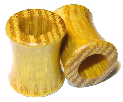 0000g 0000 G Gauge 11.68mm Organic Striped Osage Orange Double Flared Exotic Wood Tunnels