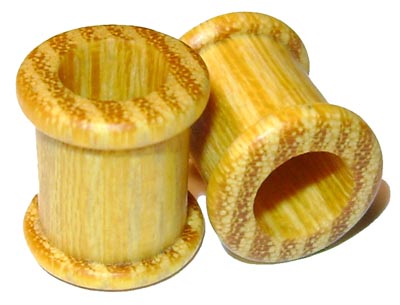 0000g 0000 G Gauge 11.68mm Organic Striped Osage Orange Double Top Hat Exotic Wood Tunnels