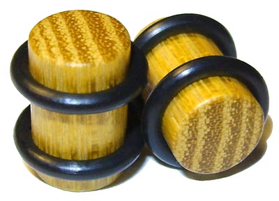 0000g 0000 G Gauge 11.68mm Organic Striped Osage Orange O-Ring Straight Exotic Wood Plugs