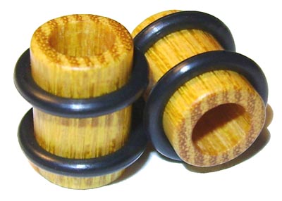 0000g 0000 G Gauge 11.68mm Organic Striped Osage Orange O-Ring Straight Exotic Wood Tunnels