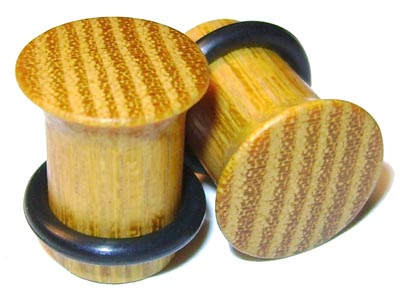0000g 0000 G Gauge 11.68mm Organic Striped Osage Orange Single Flared Exotic Wood Plugs