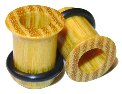 0000g 0000 G Gauge 11.68mm Organic Striped Osage Orange Single Flared Exotic Wood Tunnels