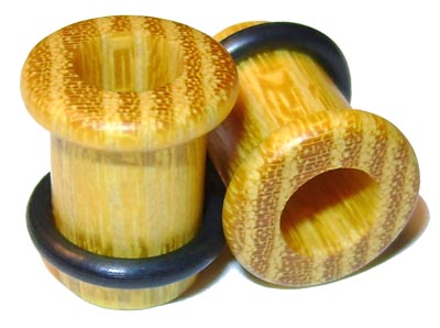 0000g 0000 G Gauge 11.68mm Organic Striped Osage Orange Single Top Hat Exotic Wood Tunnels