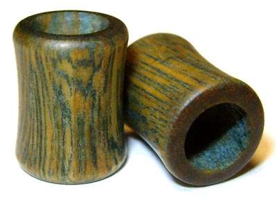 0000g Gauge 11.68mm Organic Lignum Vitae Double Flared Exotic Wood Tunnels