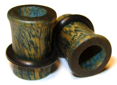 0000g Gauge 11.68mm Organic Lignum Vitae Single Flared Exotic Wood Tunnels