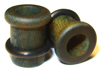 0000g Gauge 11.68mm Organic Lignum Vitae Single Top Hat Exotic Wood Tunnels