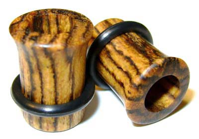 0000g 0000 G Gauge 11.68mm Organic Bocote Single Flared Exotic Wood Tunnels
