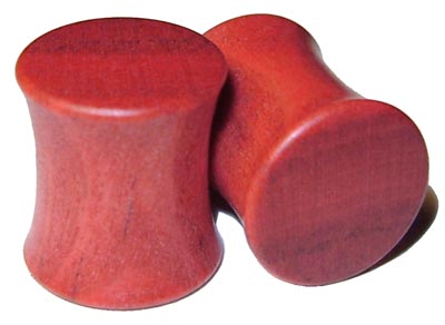 0000g Gauge 11.68mm Organic Pink Ivory Double Flared Exotic Wood Plugs